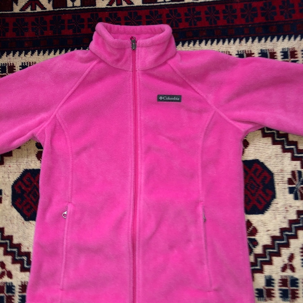 Columbia Hot Pink Full-Zip Fleece Jacket